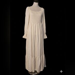 Elegant Cream Maxi Dress